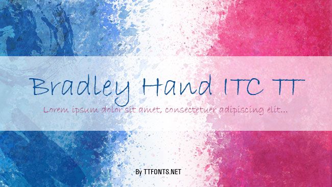 Bradley Hand ITC TT example